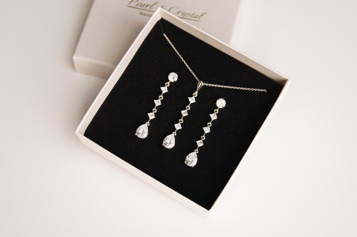 Braut Lange Ohrringe mit Zirkonia