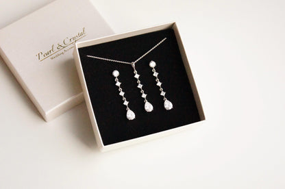 Braut Lange Ohrringe mit Zirkonia