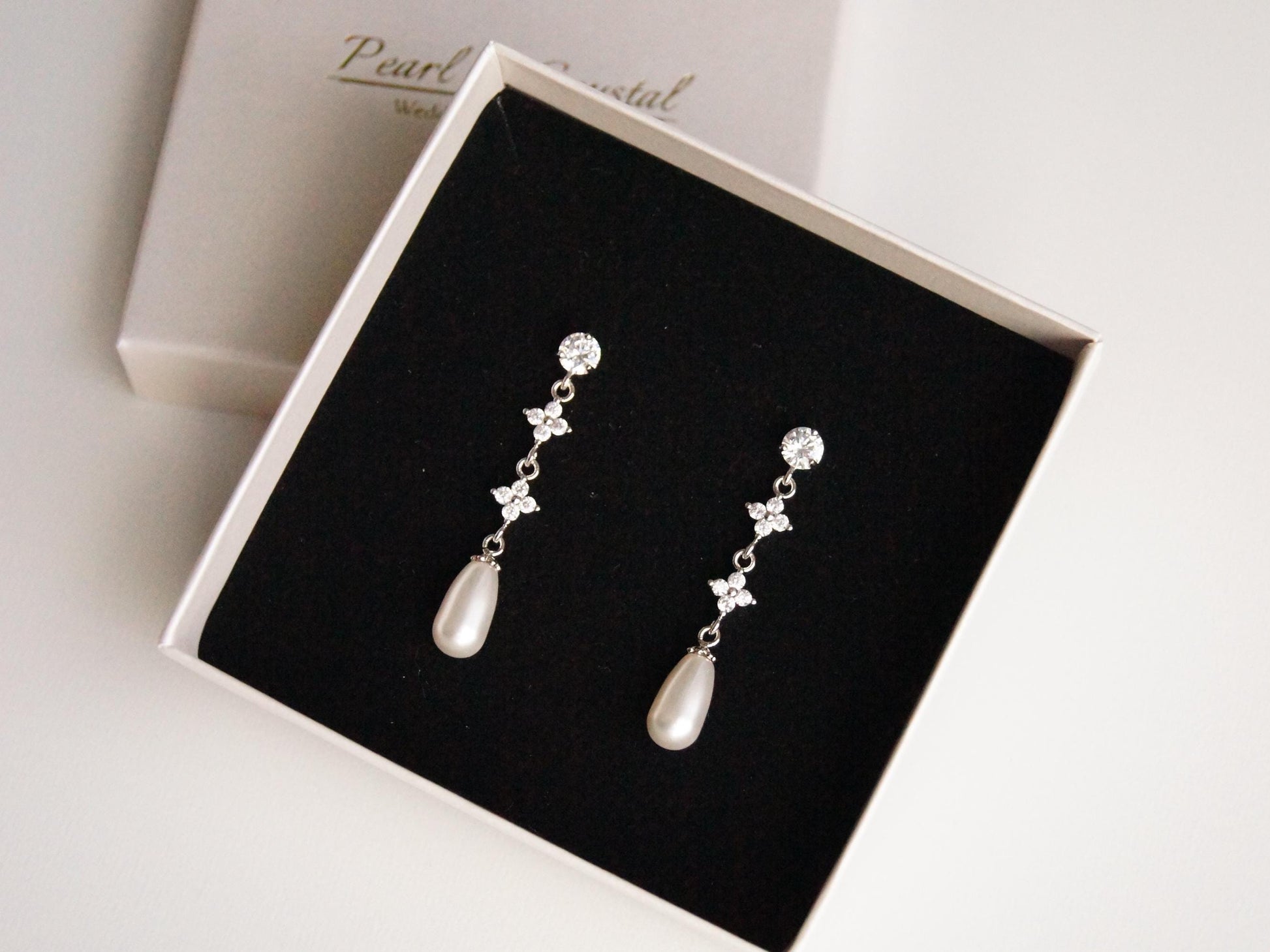 Brautschmuck Set mit Swarovski-Perlen & Zirkonia