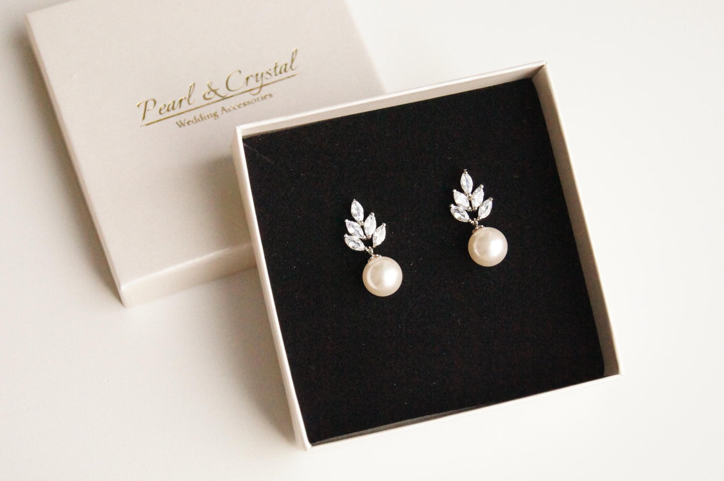 Braut Ohrringe mit Perlen