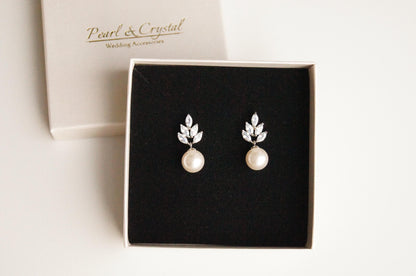 Braut Ohrringe mit Perlen