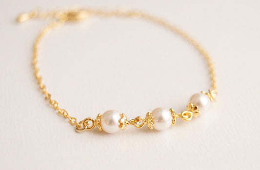 Braut Armband mit Swarovski-Perlen