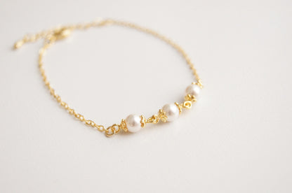 Braut Armband mit Swarovski-Perlen