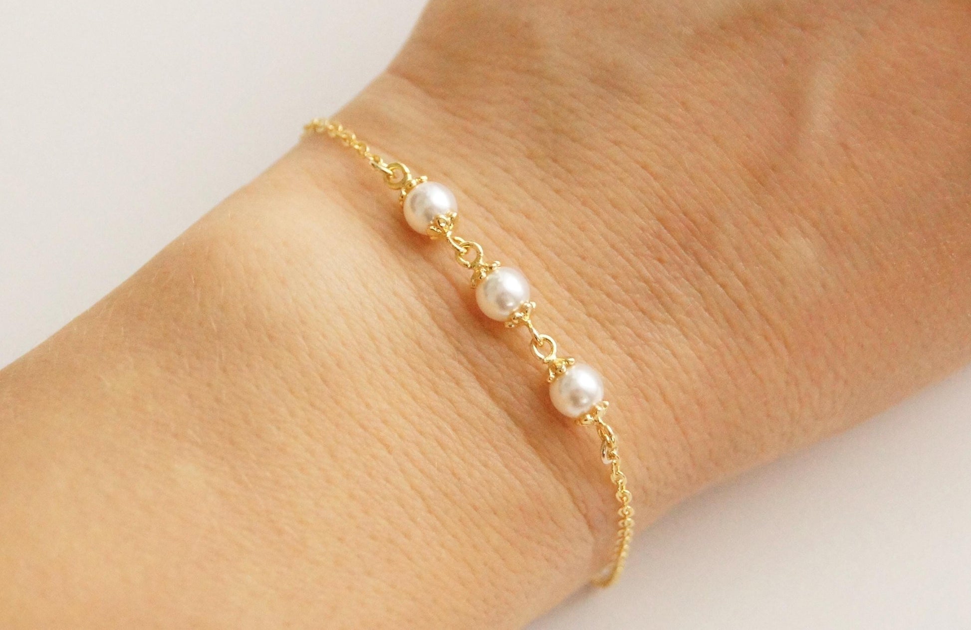 Braut Armband mit Swarovski-Perlen