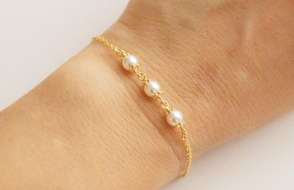 Braut Armband mit Swarovski-Perlen