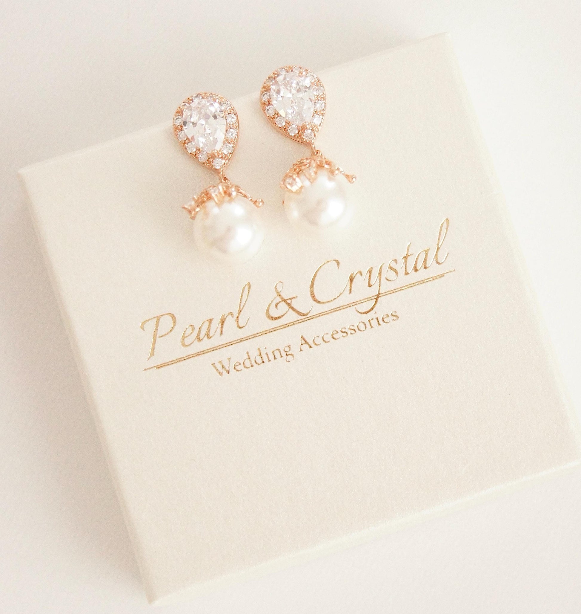 Braut Ohrringe mit Perlen