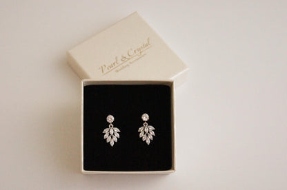 Elegante Braut Ohrhänger mit Zirkonia