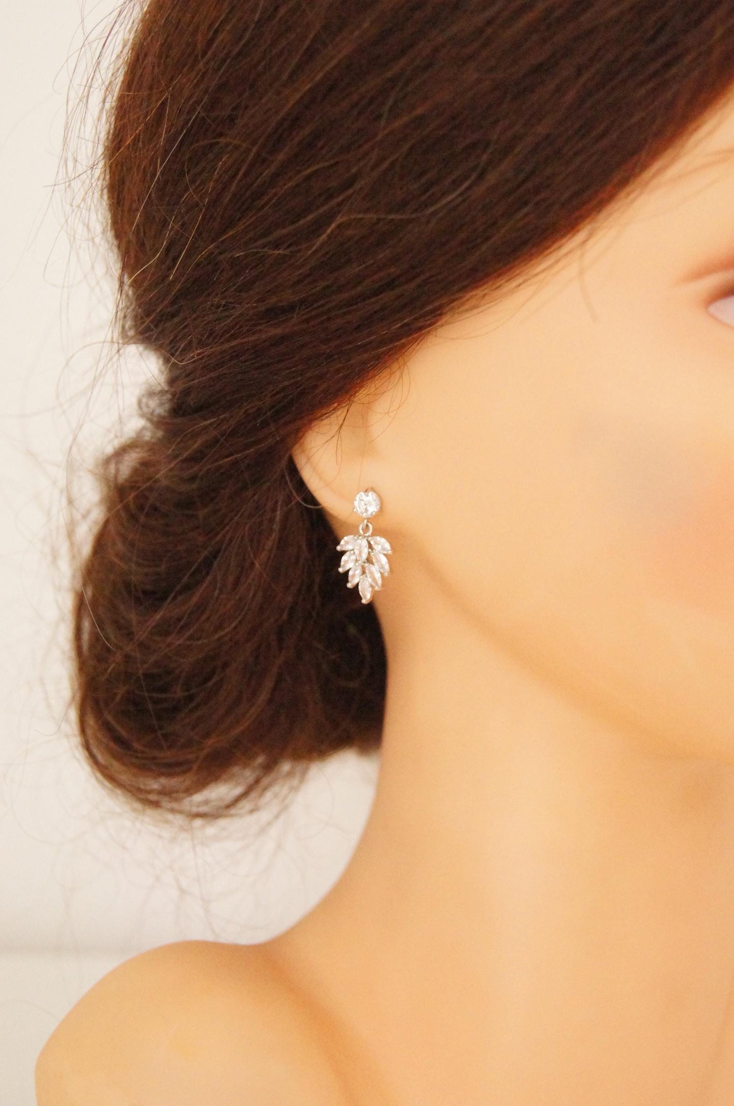 Elegante Braut Ohrhänger mit Zirkonia