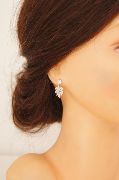 Elegante Braut Ohrhänger mit Zirkonia