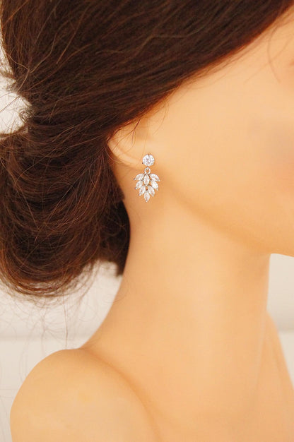 Elegante Braut Ohrhänger mit Zirkonia