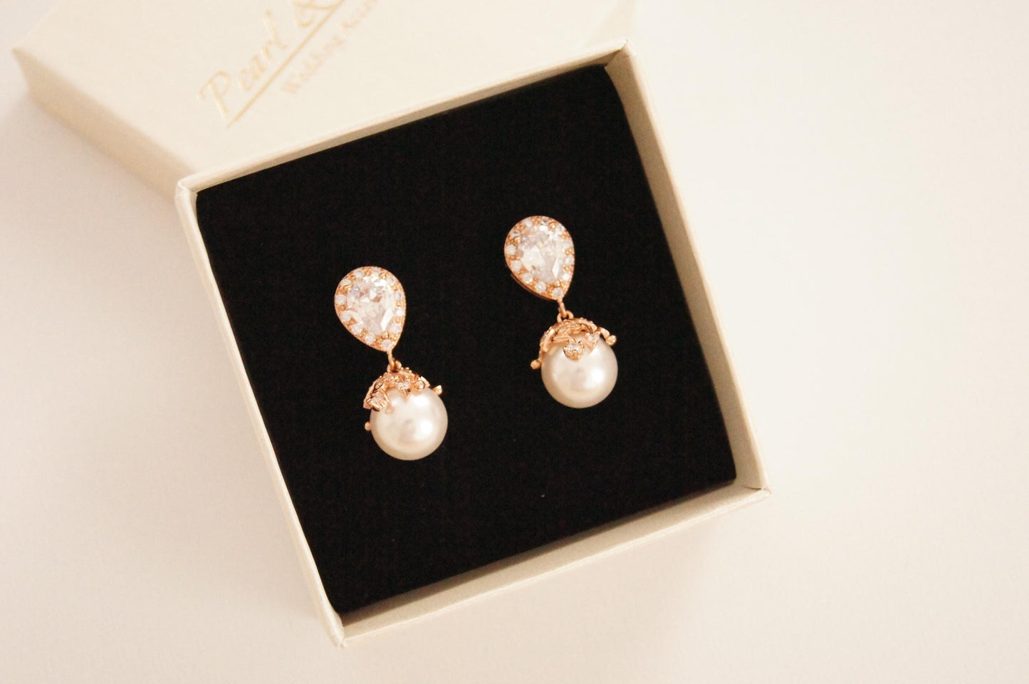 Braut Ohrringe mit Perlen