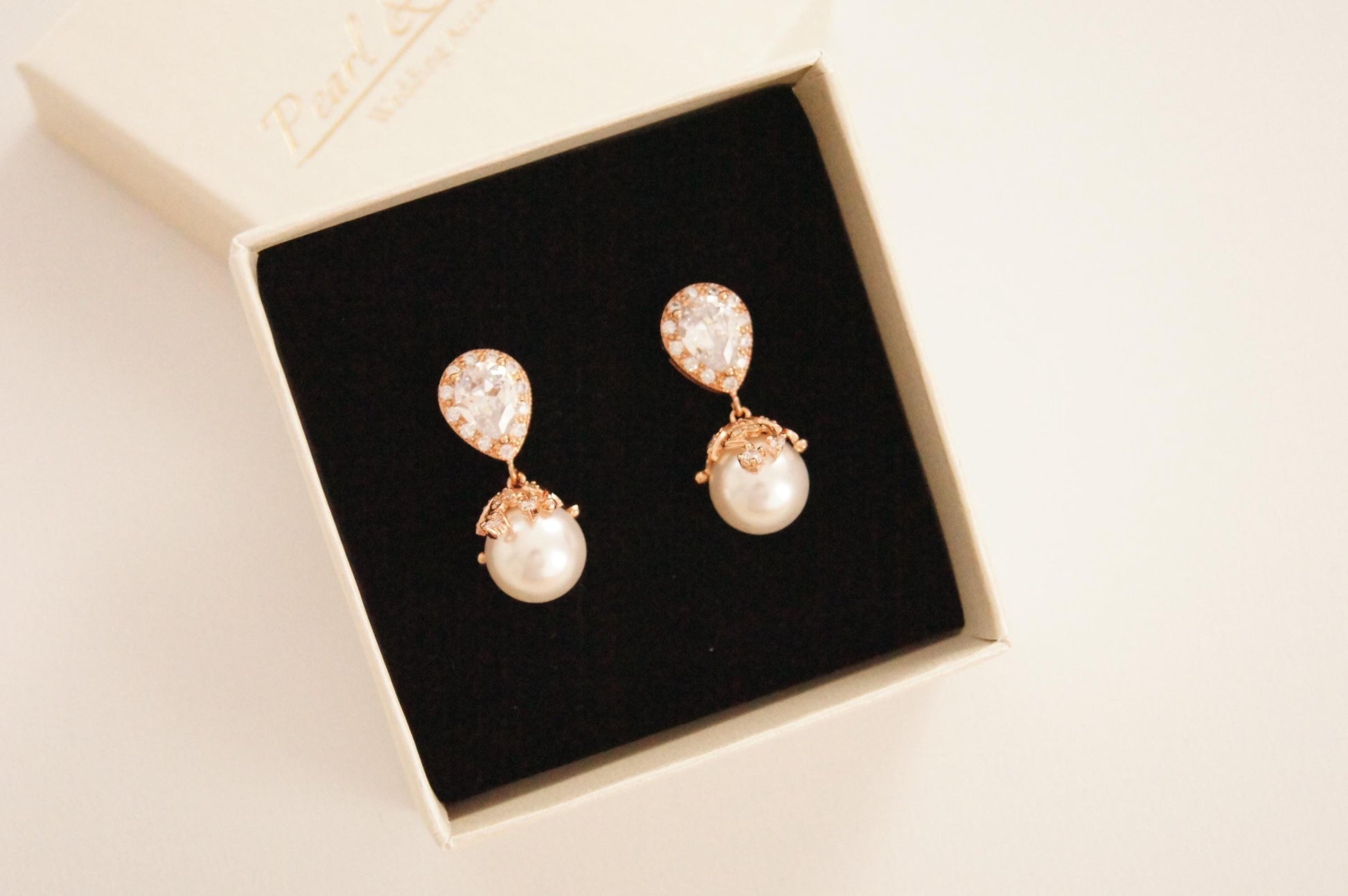 Braut Ohrringe mit Perlen