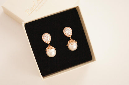 Braut Ohrringe mit Perlen