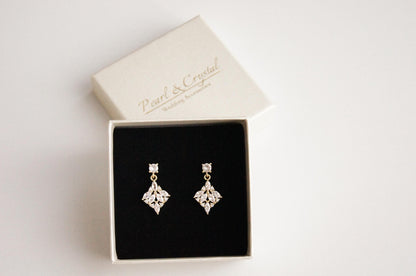 Elegante Braut Ohrhänger mit Zirkonia