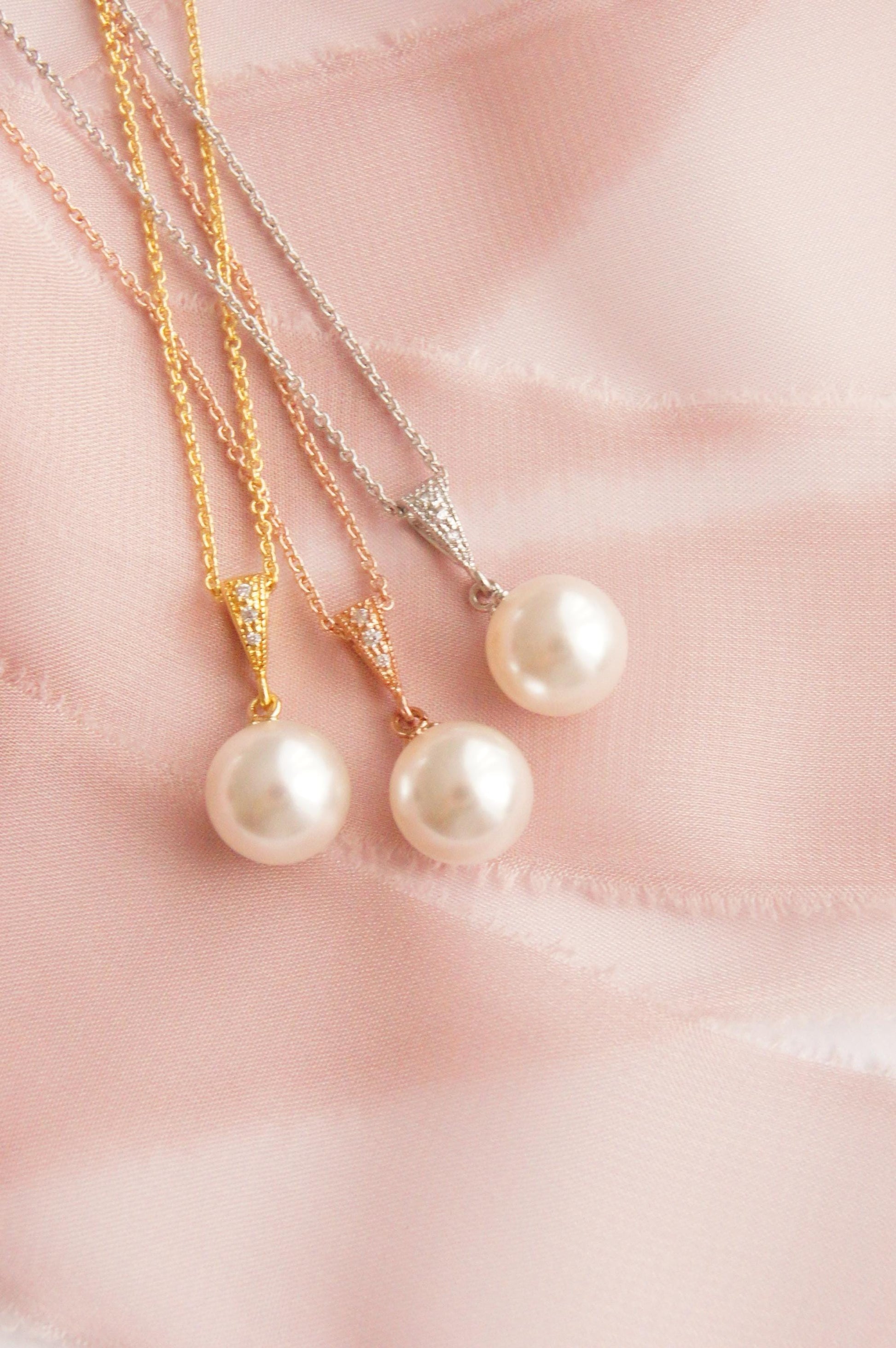 Brautschmuck Set mit Perlen