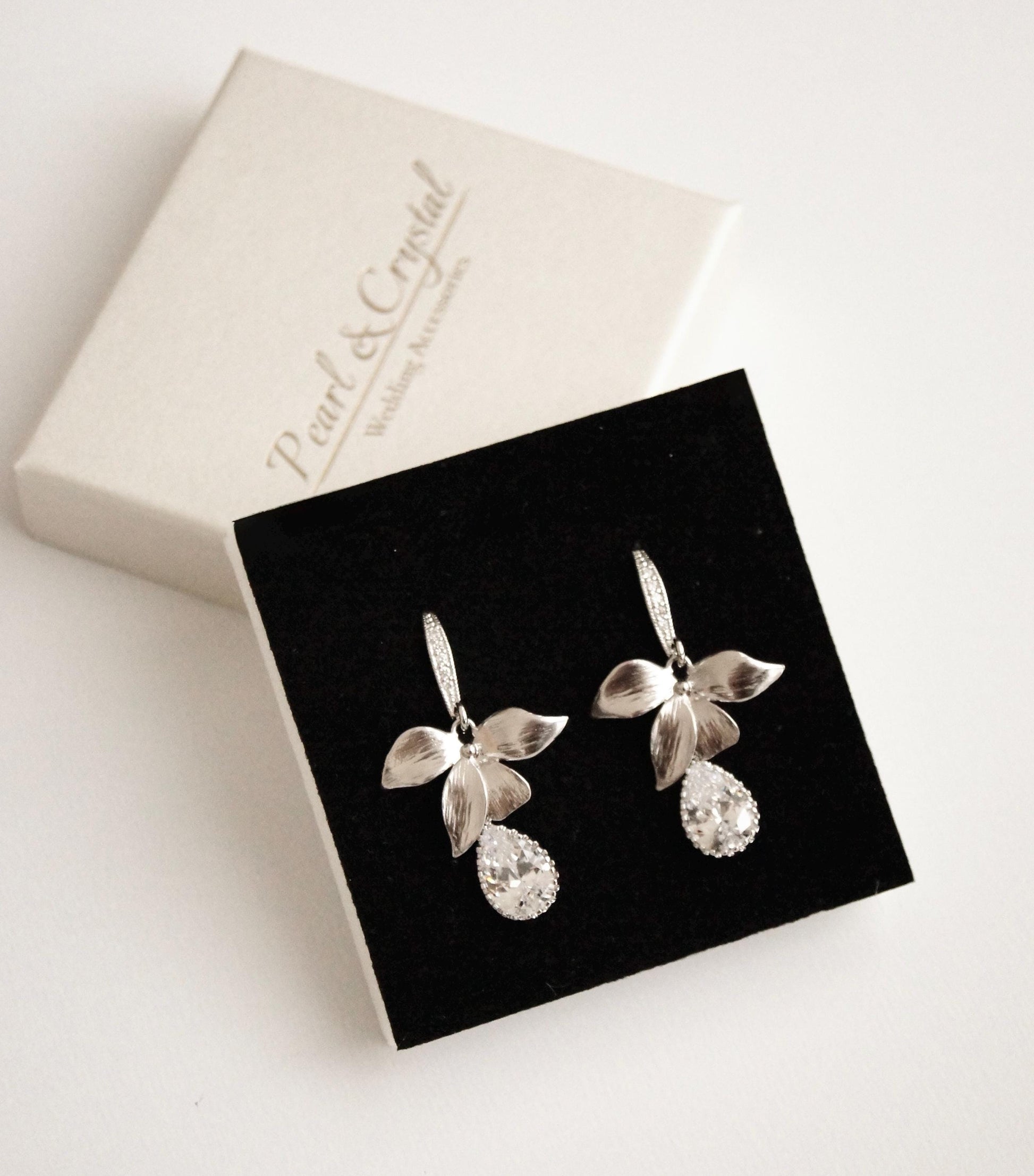 Brautjungfern Ohrringe mit Zirkonia