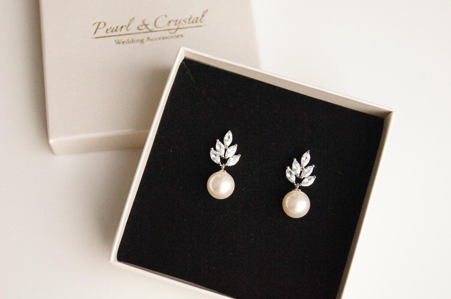 Braut Ohrringe mit Perlen