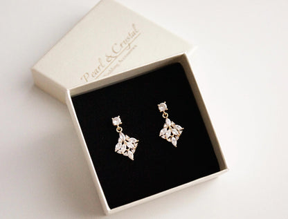 Elegante Braut Ohrhänger mit Zirkonia