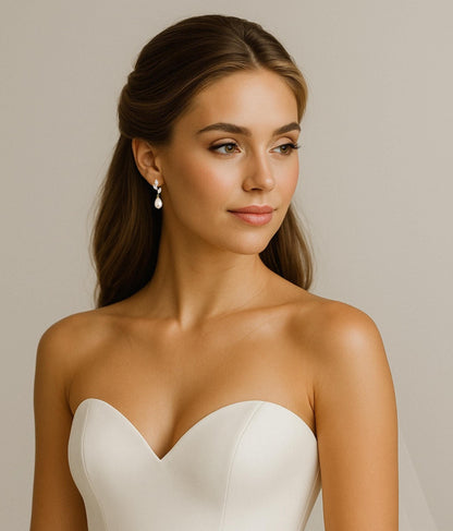 Brautschmuck Set mit Perlen