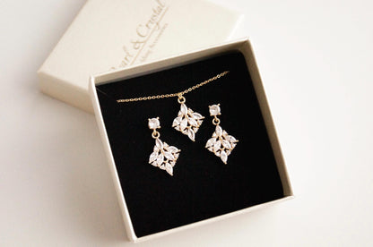 Elegante Braut Ohrhänger mit Zirkonia