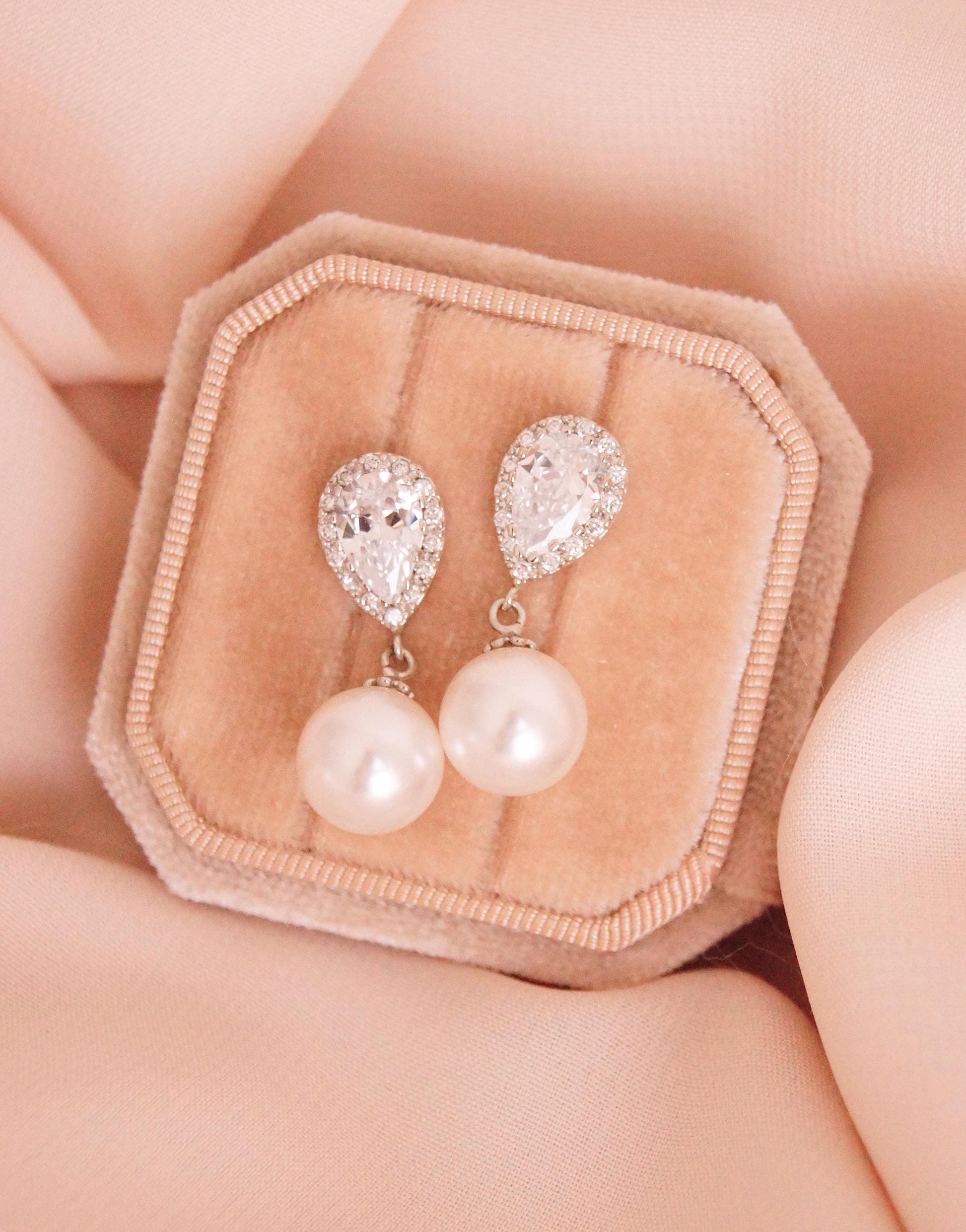 Brautschmuck Set mit Perlen