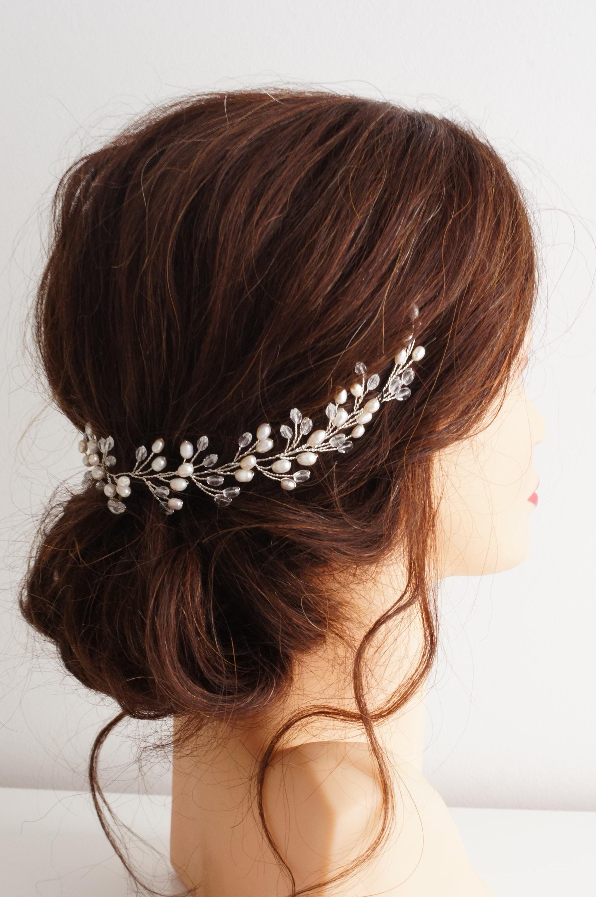 Braut Haarschmuck mit Perlen