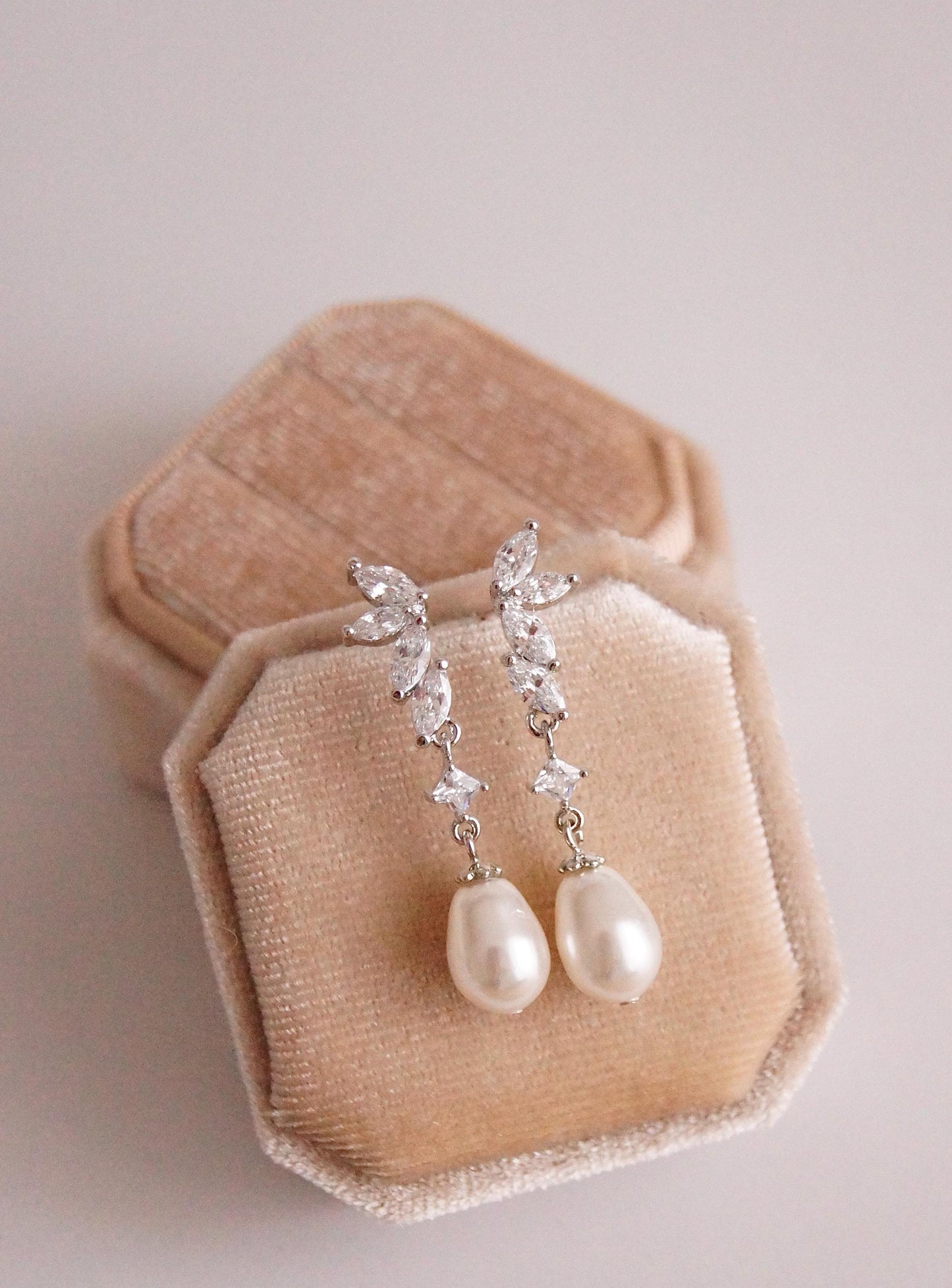 Brautschmuck Set mit Perlen