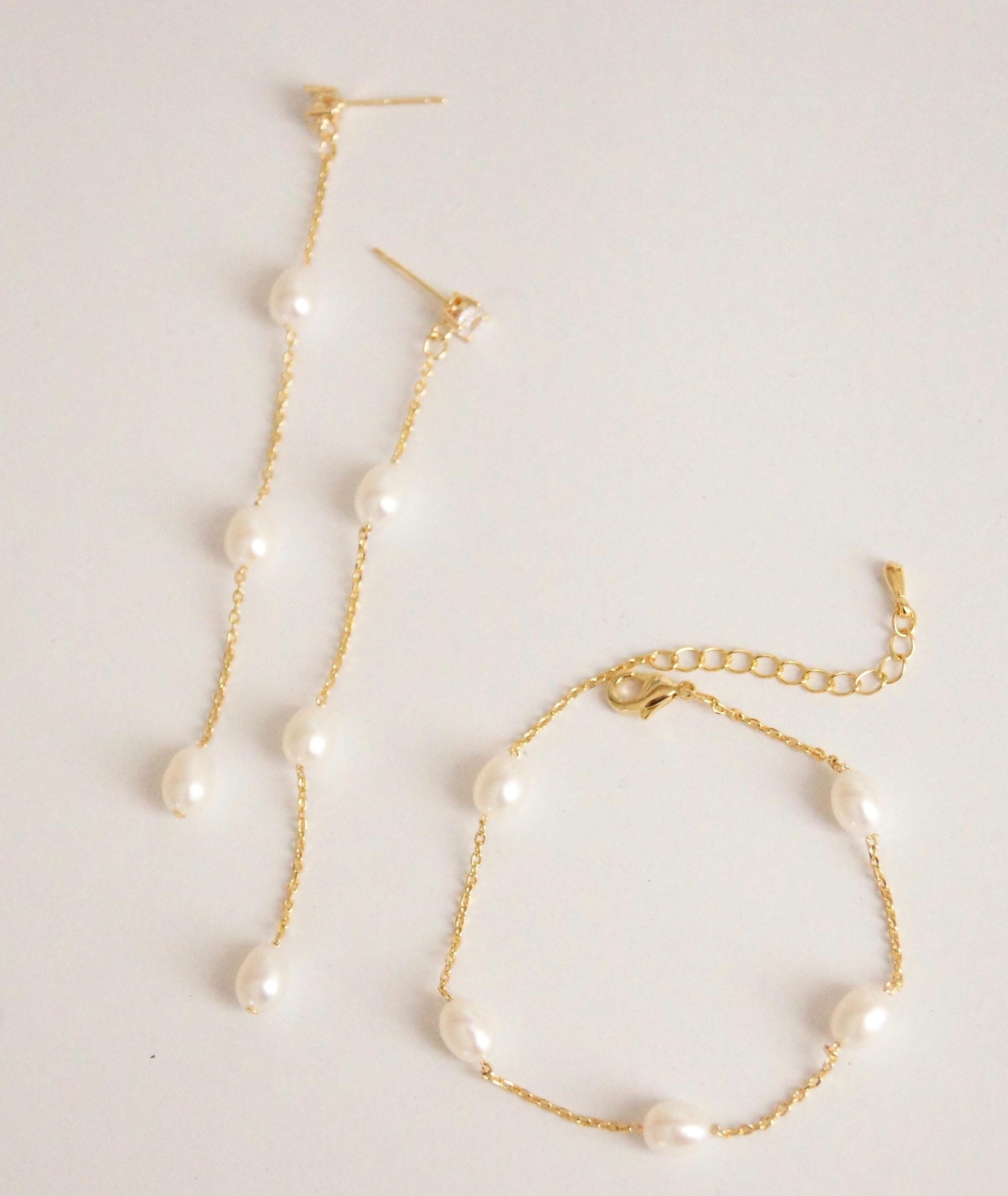 Brautschmuck Set mit Perlen