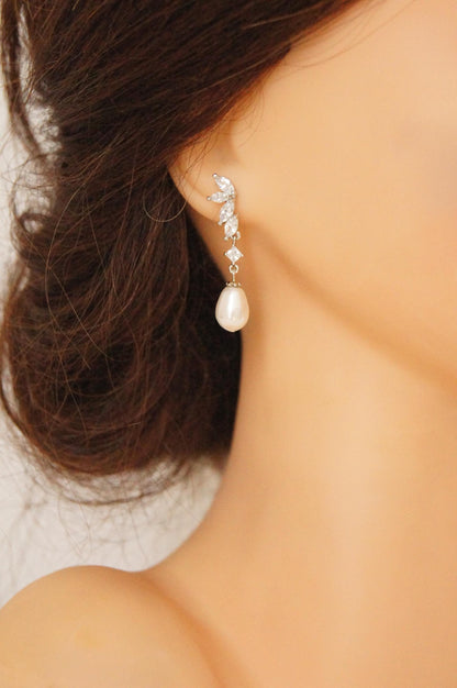 Brautschmuck Set mit Perlen