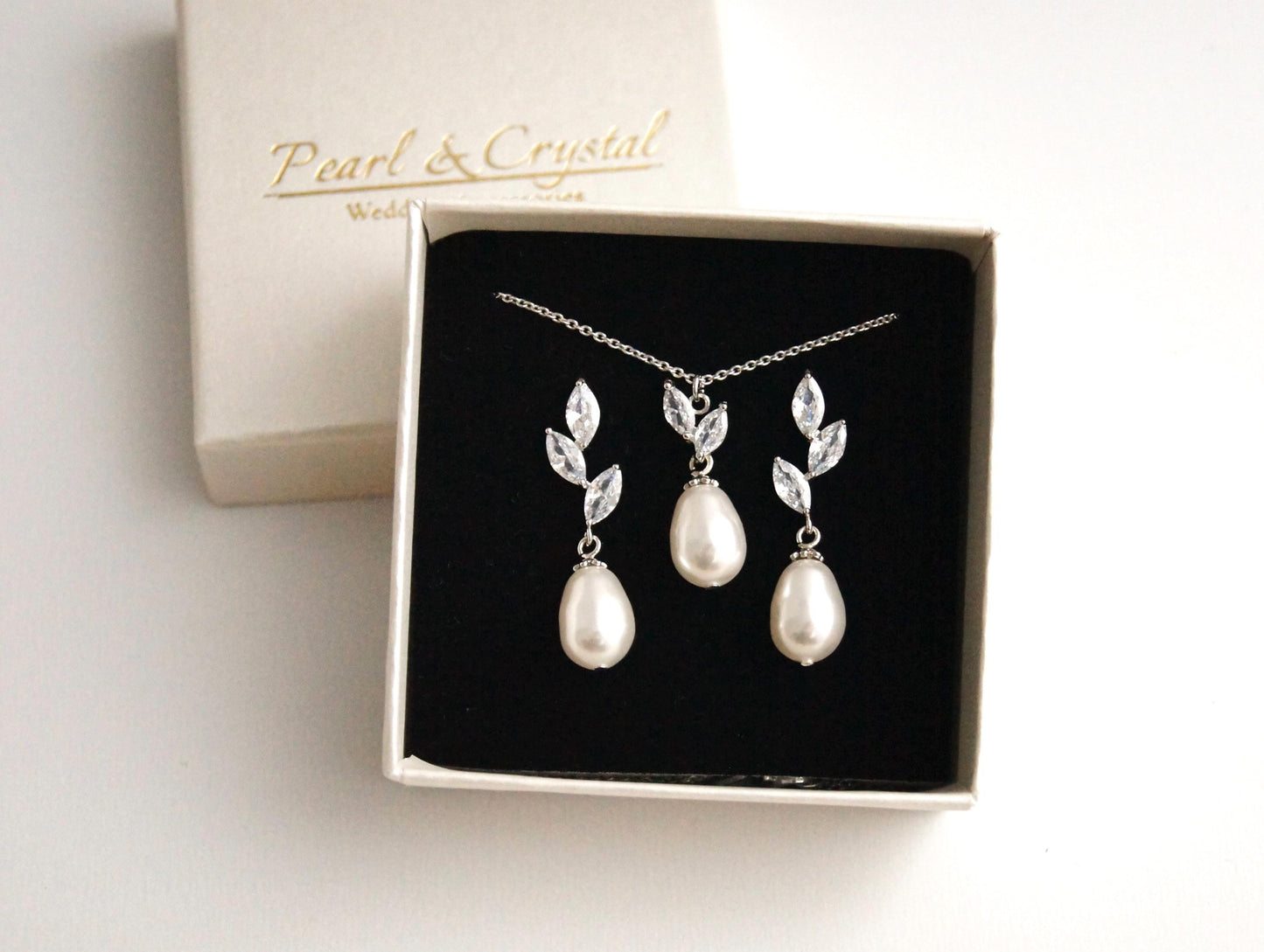 Brautschmuck Set mit Perlen