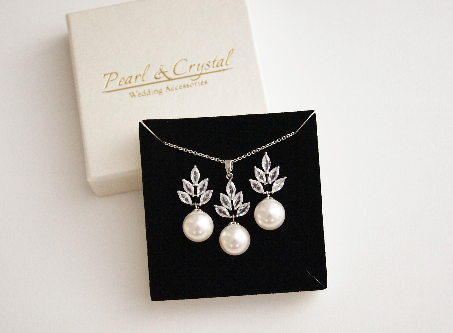 Braut Ohrringe mit Perlen