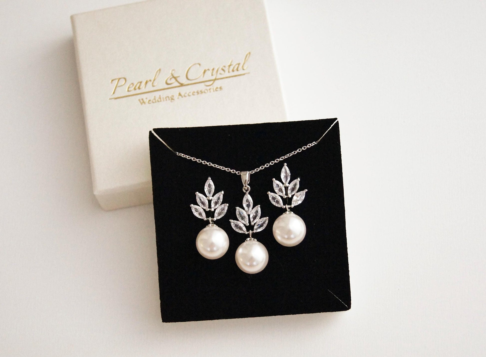 Braut Ohrringe mit Perlen