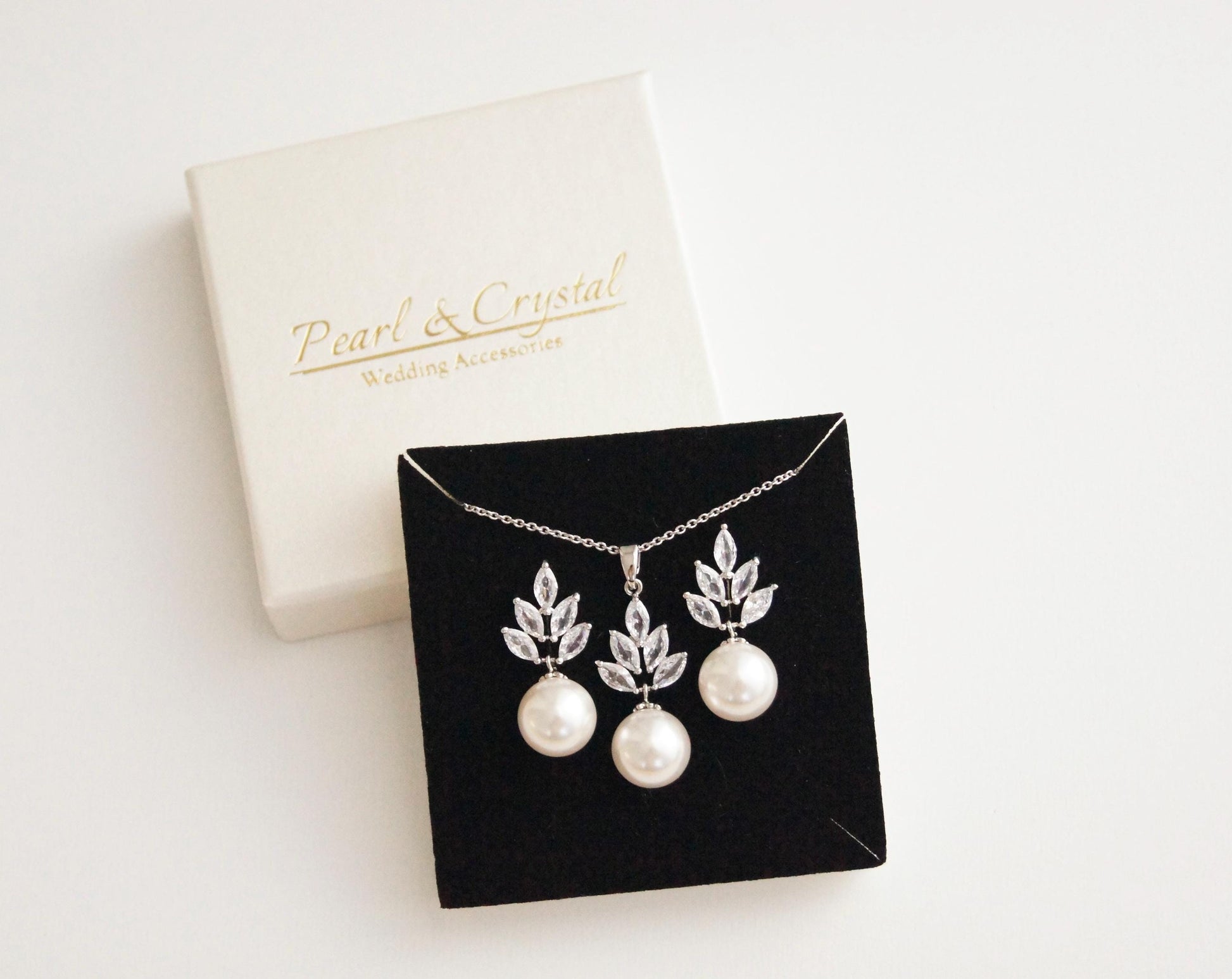 Braut Ohrringe mit Perlen