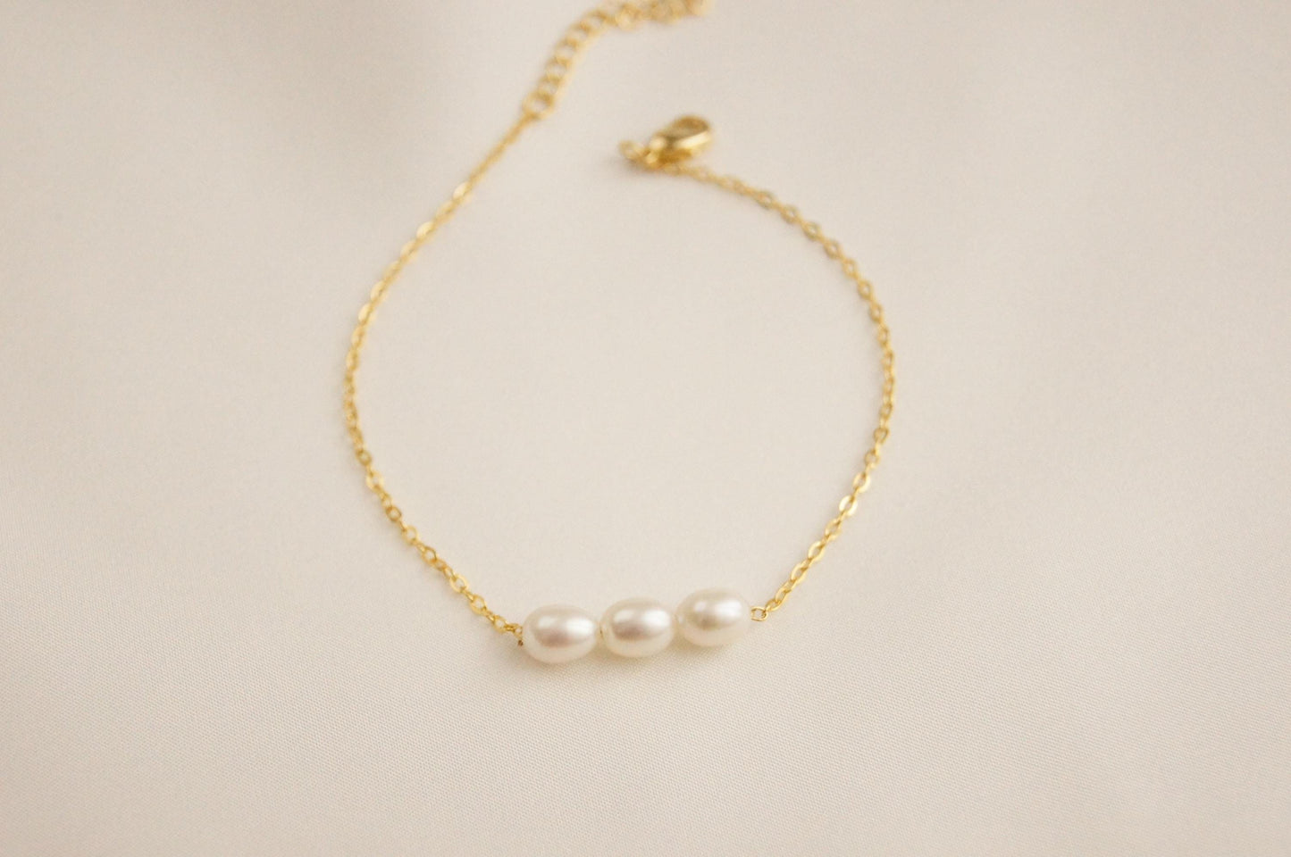 Braut Armband mit Süßwasserperlen