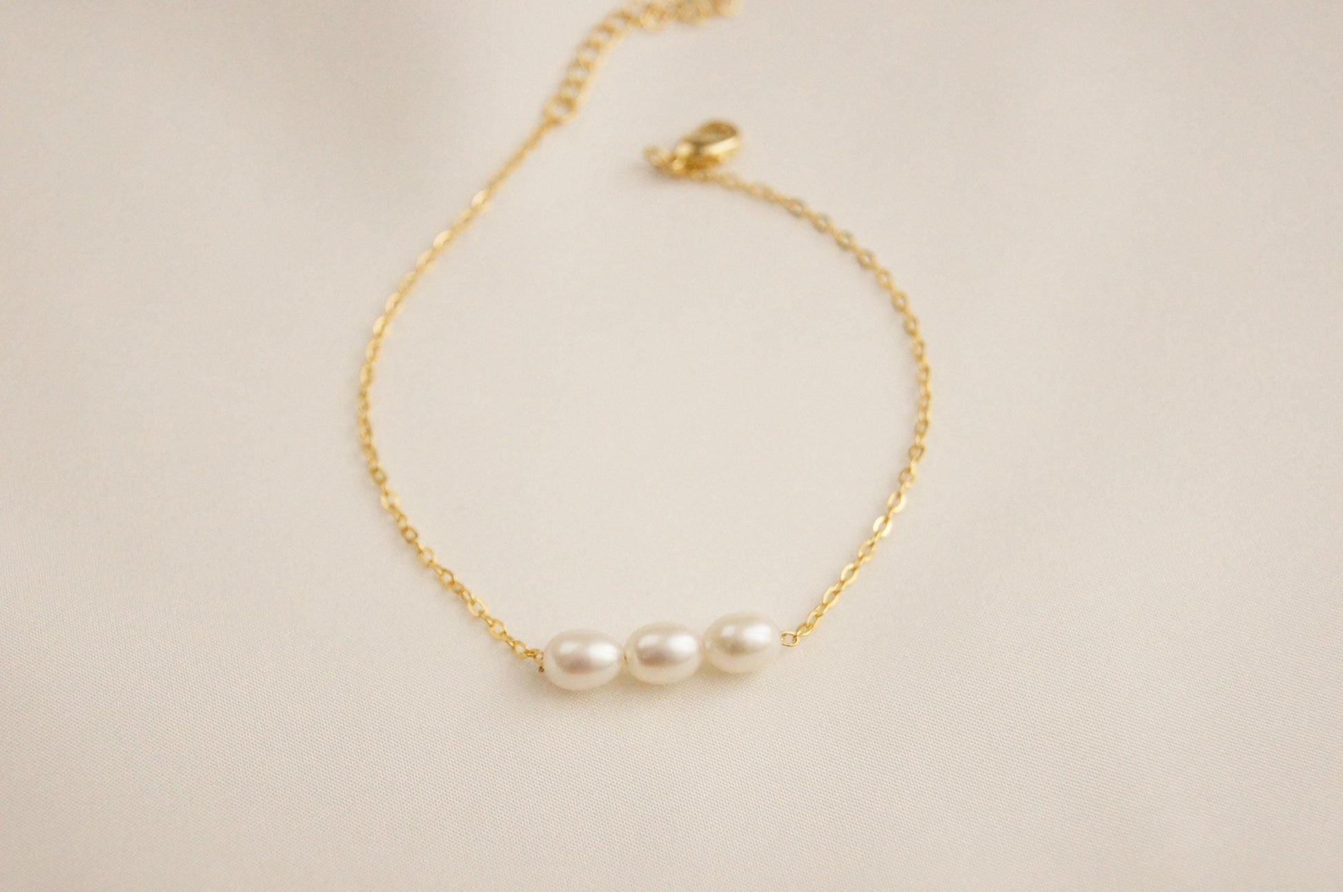 Braut Armband mit Süßwasserperlen