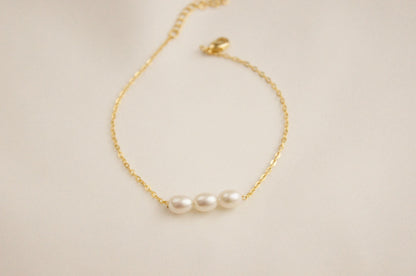 Braut Armband mit Süßwasserperlen