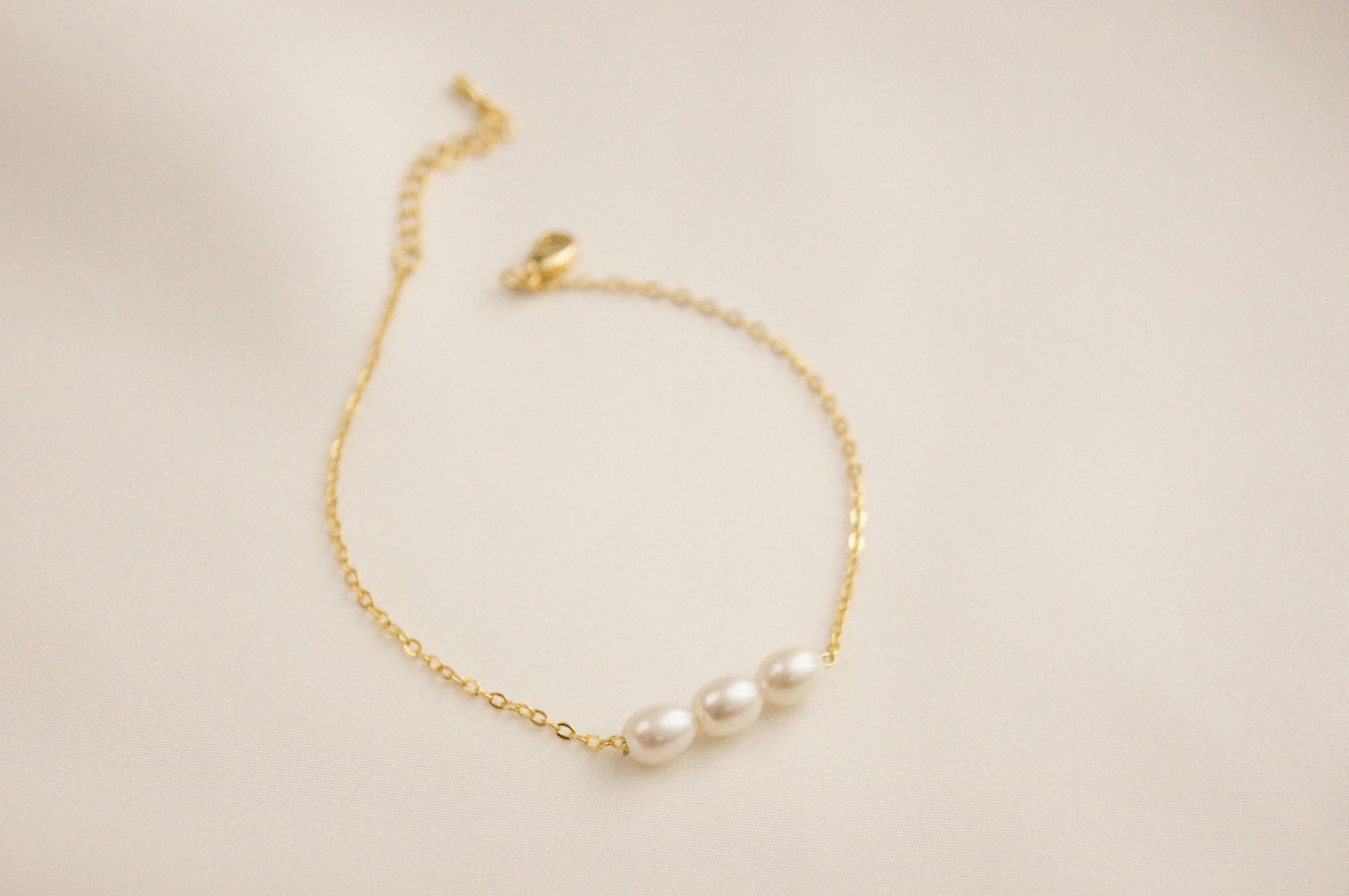 Braut Armband mit Süßwasserperlen