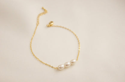 Braut Armband mit Süßwasserperlen