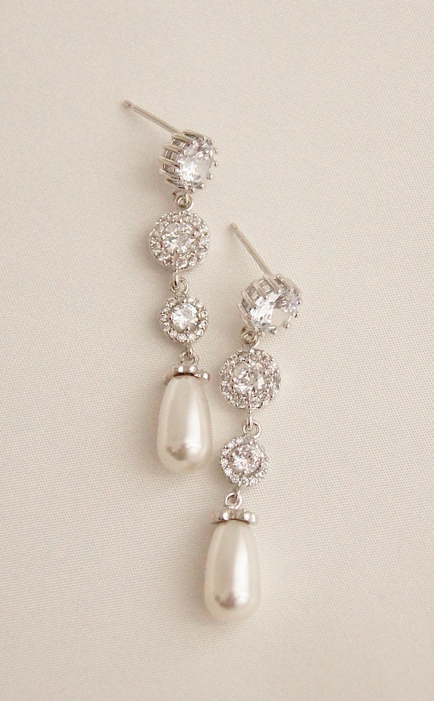 Braut Lange Ohrringe mit Perlen