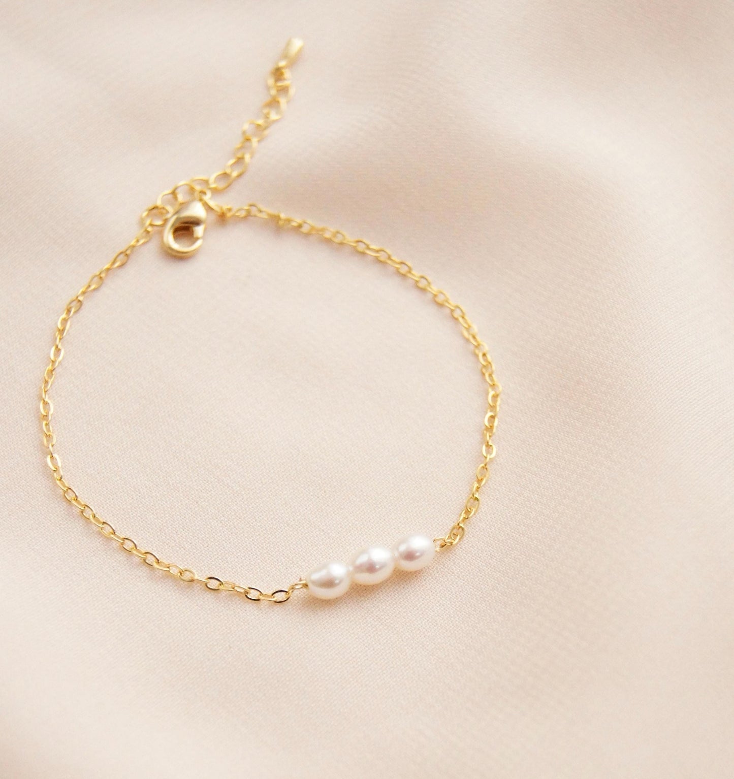 Braut Armband mit Süßwasserperlen