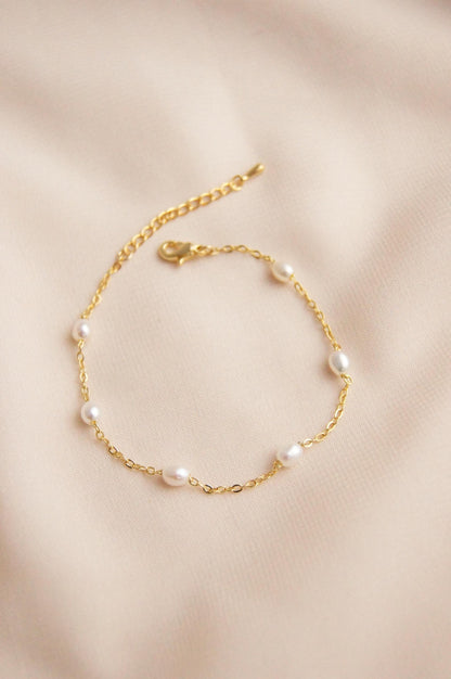Braut Armband mit Süßwasserperlen