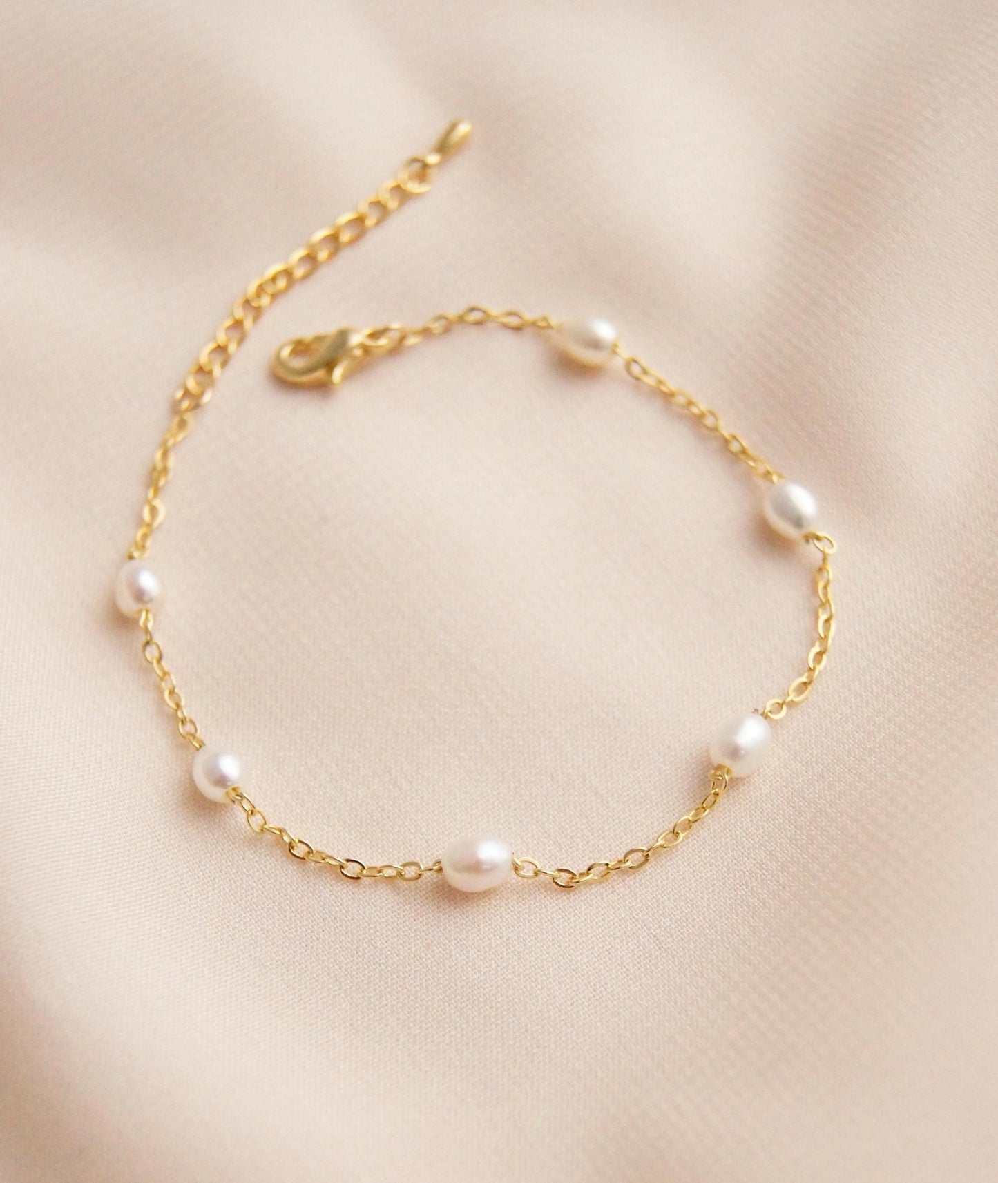 Braut Armband mit Süßwasserperlen