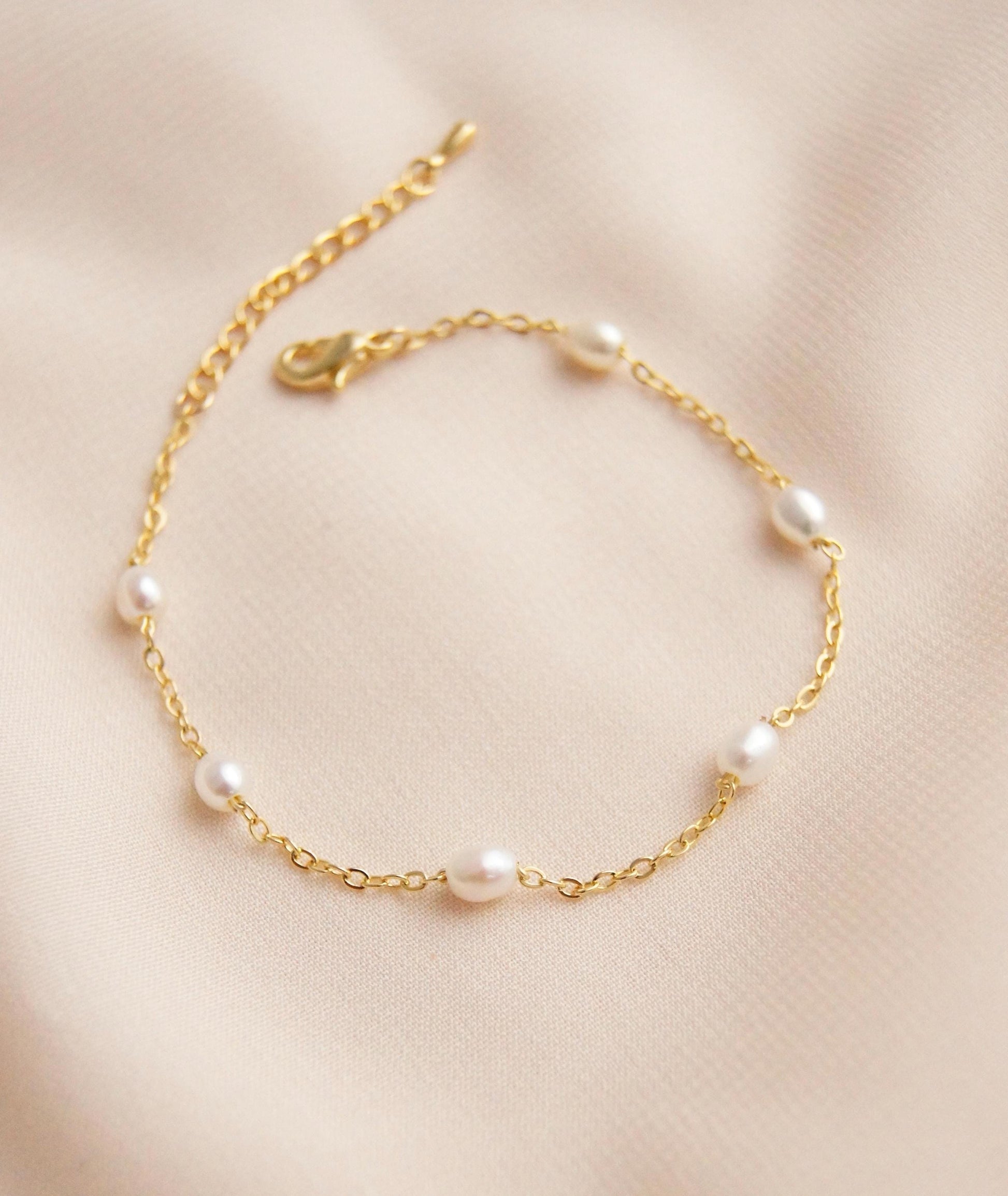 Braut Armband mit Süßwasserperlen