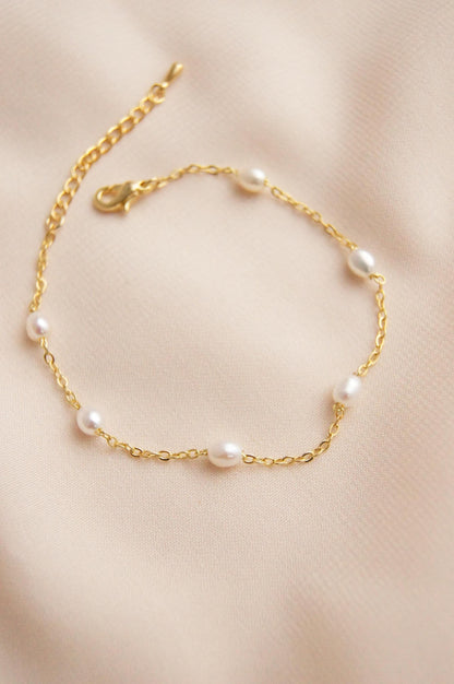 Braut Armband mit Süßwasserperlen