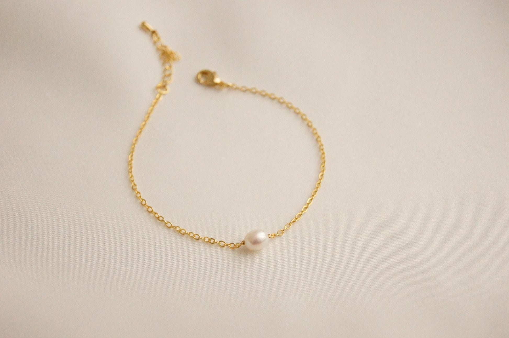 Zierliche Braut Armband mit Süßwasserperlen