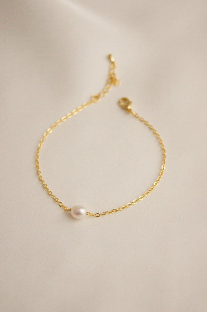 Zierliche Braut Armband mit Süßwasserperlen