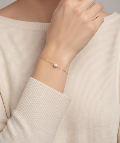 Zierliche Braut Armband mit Süßwasserperlen