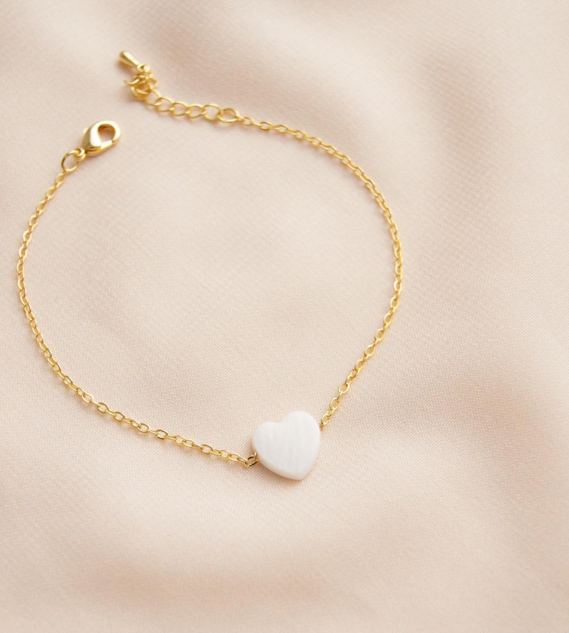 Zierliche Braut Armband mit Perlmutt