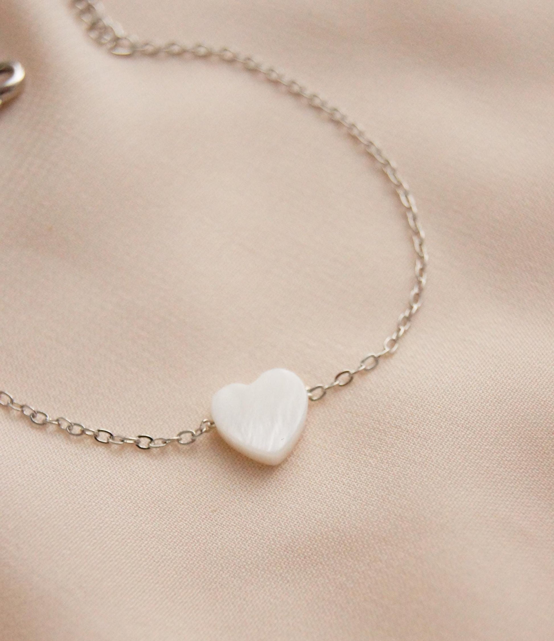 Zierliche Braut Armband mit Perlmutt