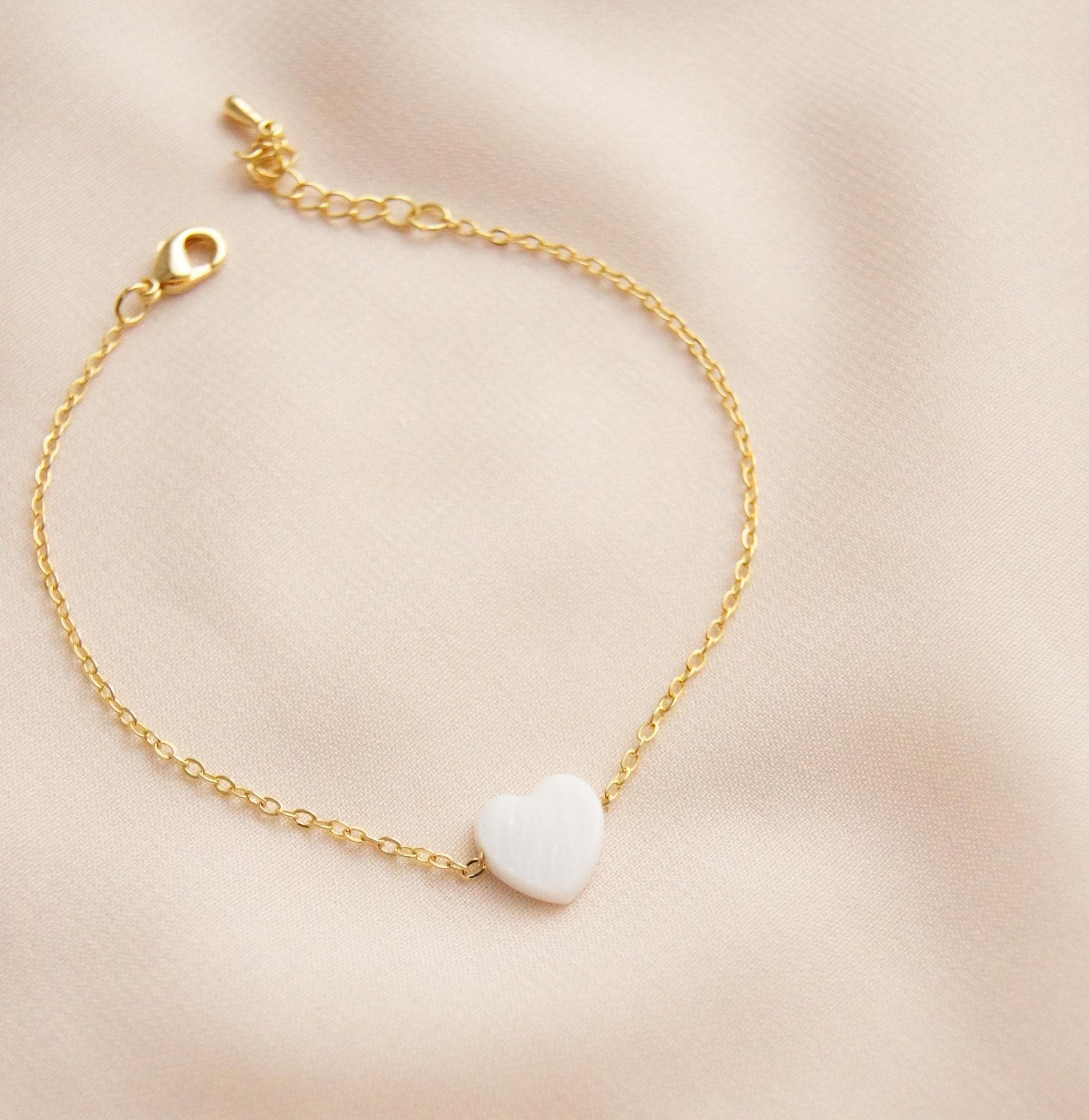 Zierliche Braut Armband mit Perlmutt